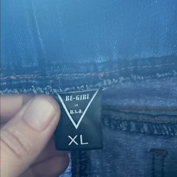 Blue Ombre Denim Skirt - Picture 3 of 4